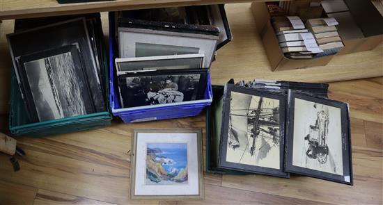 Scotts Antarctic Expedition 1910-13: A large collection of framed and mounted photographs, probably mid 20th century